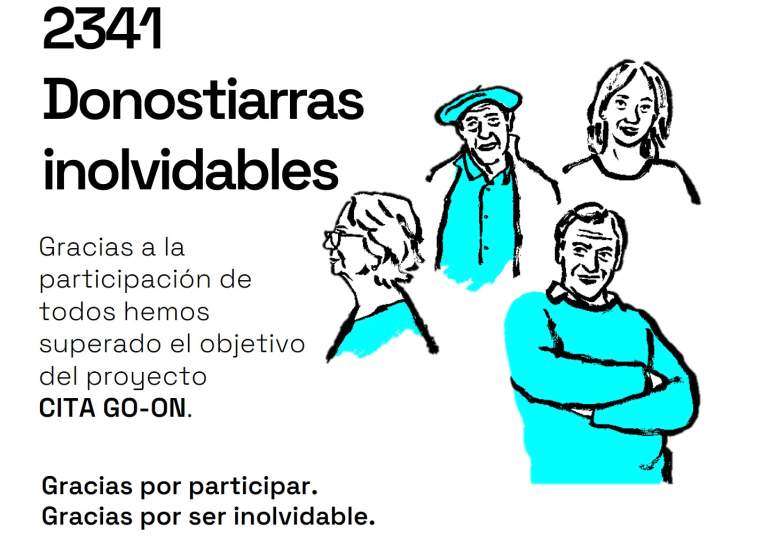 Gracias a todos: hemos conseguido más de 2000 Donostiarras inolvidables.