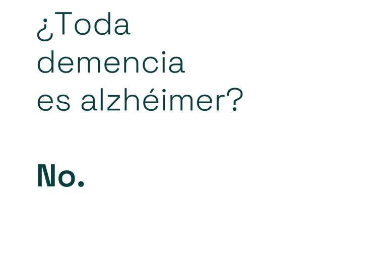 ¿Toda demencia es alzhéimer?